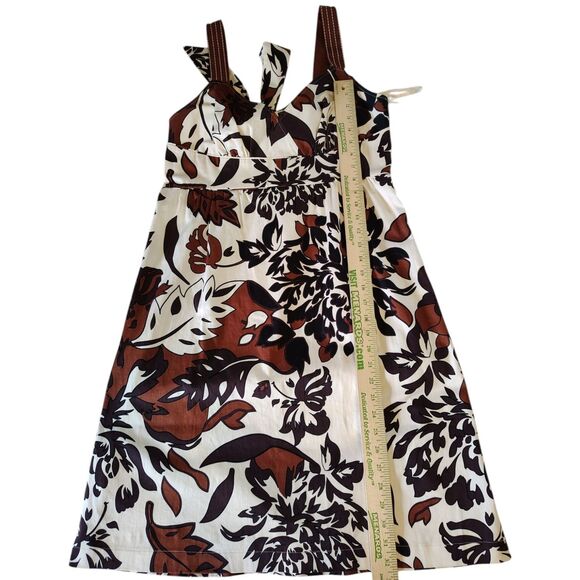 Chic Sweetheart Bust Sleeveless Neutral Tone Midi Sundress Size 14 - Picture 4 of 10